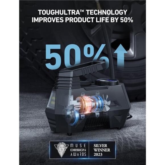 Tire Inflator Portable Air Compressor Air Pump for Car Tires-Car Accessories - Picture 3 of 7